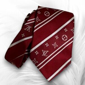 Red Silk Classic Tie For Men